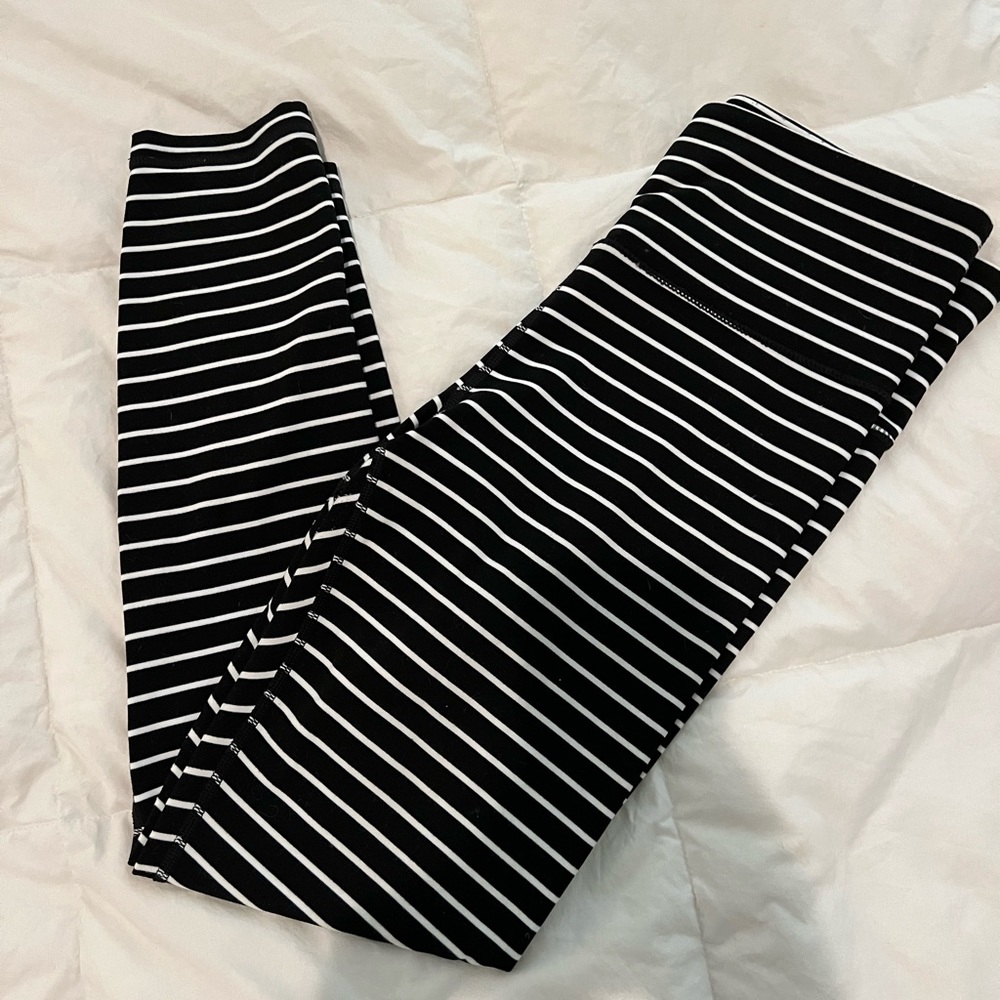 Like New - Athleta Striped Leggings